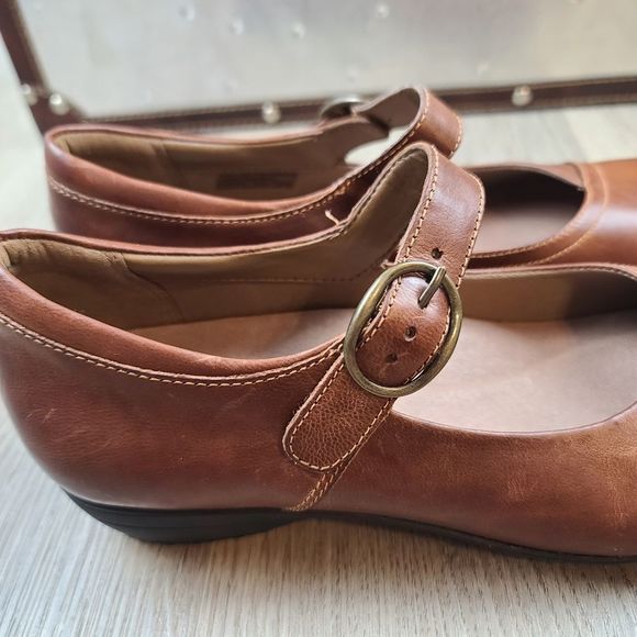 NWOB Dansko Fawna Mary Jane Chestnut Burnished Calf Leather Shoes size 9 - Picture 5 of 14